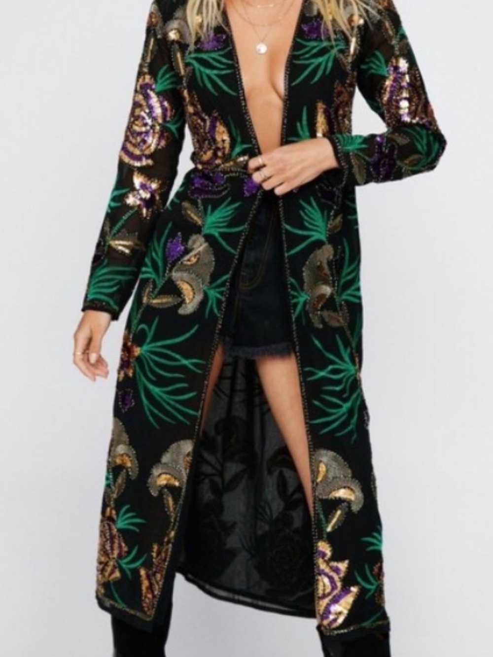 Nasty Gal Women's Multi Coat (Kimono)